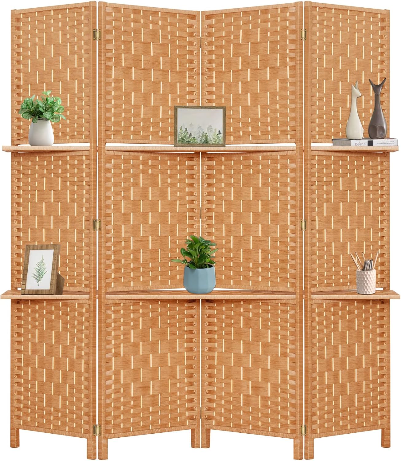 dgydbguuh Room Divider with Shelves Room Dividers and Folding Privacy