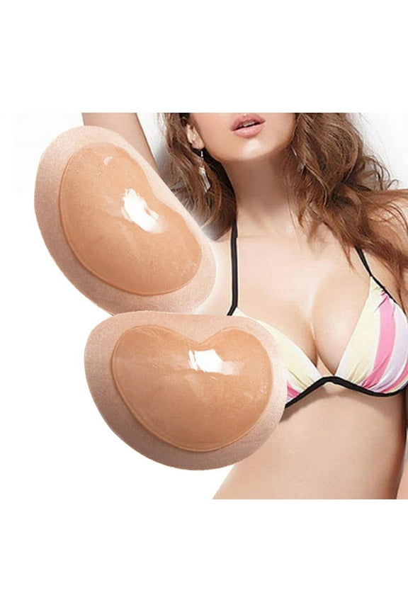 1 Pair Magic Bra Pads Inserts Chest Enhancer for Women Swimsuit Sports Bra and Daily Underwear Body Shaping Gear Beige 1PC