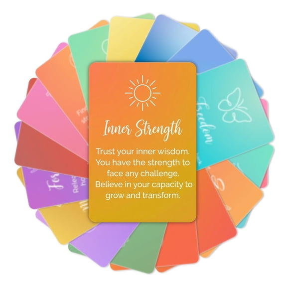 dgysar 18 Affirmation Cards Set, Mindfulness Prompts for Women, Personal Growth Encouraging Messages Colorful 18PC