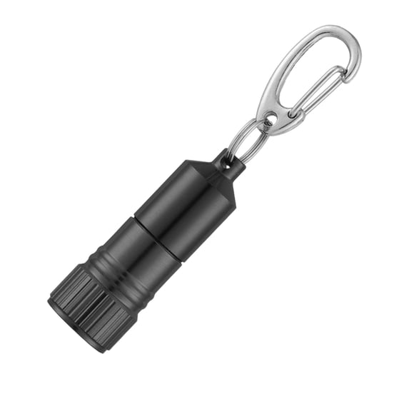 dgysar 1Pcs LED Keychain Flashlight Portable 1.5 Inch Mini Torch with Hook for Camping and Emergency Light for Men Women and Students Black A01