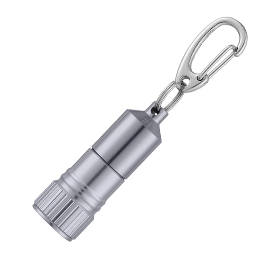 dgysar 1Pcs LED Keychain Flashlight Portable 1.5 Inch Mini Torch with Hook for Camping and Emergency Light for Men Women and Students Gray A01