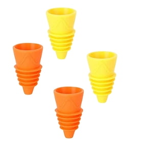 dgysar 2/4/8 Pack Fruit Fly Traps for Kitchen Indoor Gnat Catcher Reusable Silicone Funnel Vinegar Trap for Household Flies and Insects Clear Multicolor