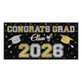 thumbnail image 1 of dgysar 2026 Graduation Backdrop 71x43 Inch Congrats Grad Banner Polyester Photography Background for Indoor Outdoor Party Celebration Decor Black 1 PC, 1 of 5