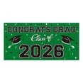thumbnail image 1 of dgysar 2026 Graduation Backdrop 71x43 Inch Congrats Grad Banner Polyester Photography Background for Indoor Outdoor Party Celebration Decor Green 1 PC, 1 of 5