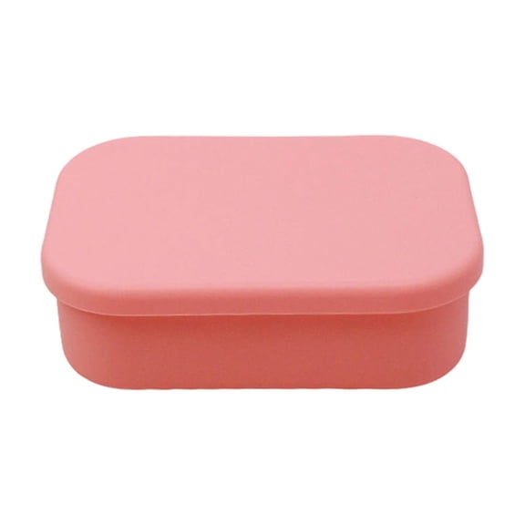 dgysar 24oz Food Grade Silicone Lunch Box Collapsible Food Storage Container with Airtight Lid Microwave Safe for Meal Prep for Office Travel Pink