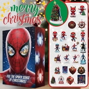 dgysar 2D-Spiider-Superhero Advent Calendar - 24 To Be Unpacked, 24-day Countdown To Christmas 2026 Calendar Contains 24 Pendants 24pcs
