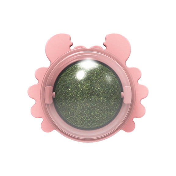 dgysar 4-in-1 Catnip Wall Balls Rotating Silvervine and Gall Fruit Lickable Energy Treats for Dental Health 1SET