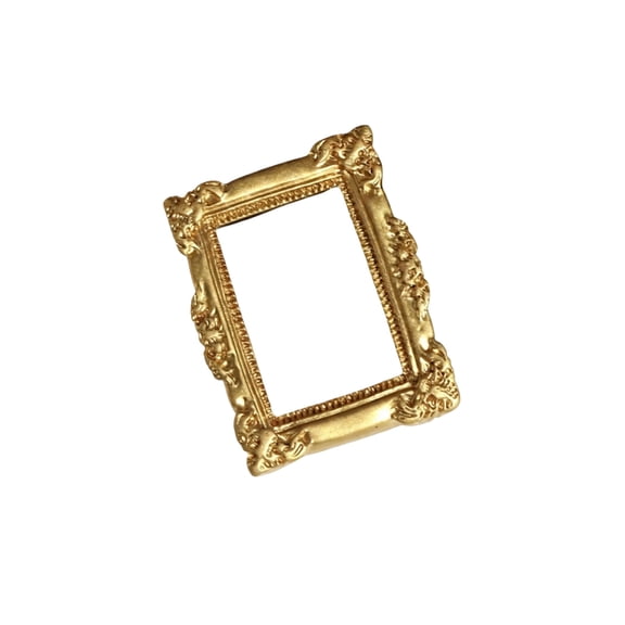 dgysar 4in Vintage Resin Small Photo Frame Solid Color Ornate Border for Outdoor Garden Home Scene Decoration G One Size