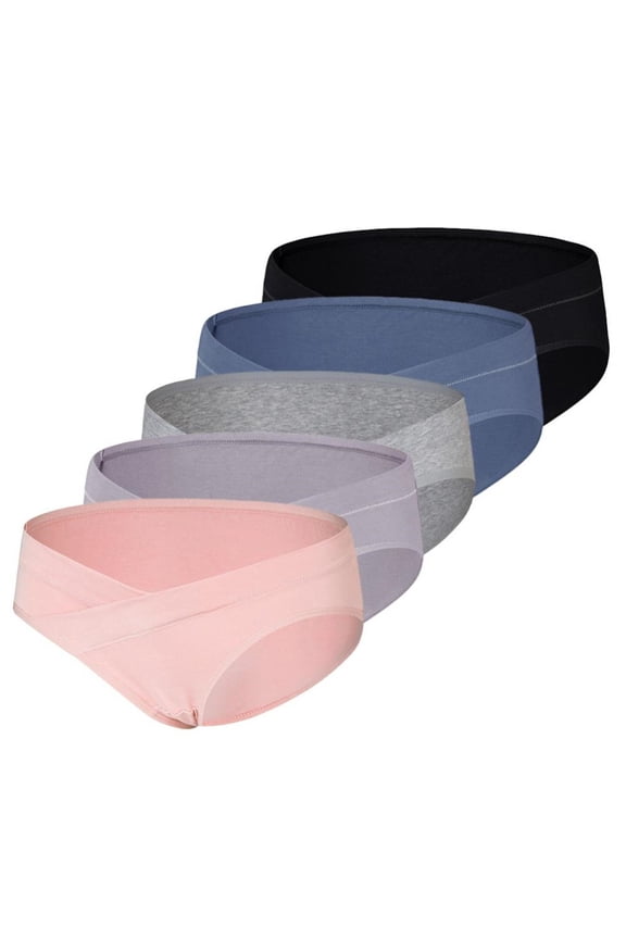 5-Pack Maternity & Postpartum Panties, Women's Post-Baby Underwear Set, Comfortable High Waist Briefs, Gentle Recovery Essential M