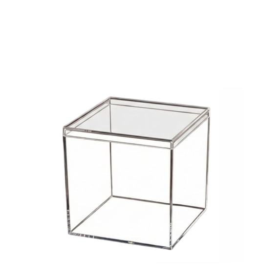 dgysar Clear Acrylic Square Box Transparent Display Case with Lid for Handmade Models Jewelry Organizers A3.1 x 3.1 Inches