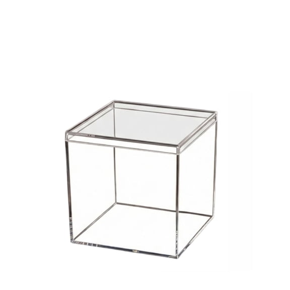 dgysar Clear Acrylic Square Box Transparent Display Case with Lid for Handmade Models Jewelry Organizers A3.1 x 3.1 Inches