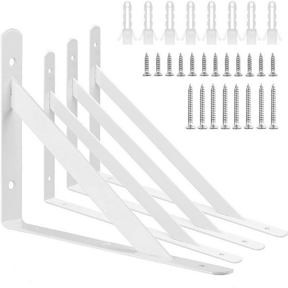 dgysar 6x4 Inch L-Type Floating Shelf Support Heavy Duty Thickened Iron Wall Mount Joint for Industrial Bookshelf Decor a 1-Pack