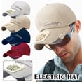 thumbnail image 1 of dgysar Adult Sun Hat with Cooling Fan, UPF50+ USB Rechargeable Portable Fan Cap for Hiking and Travel White, 1 of 3