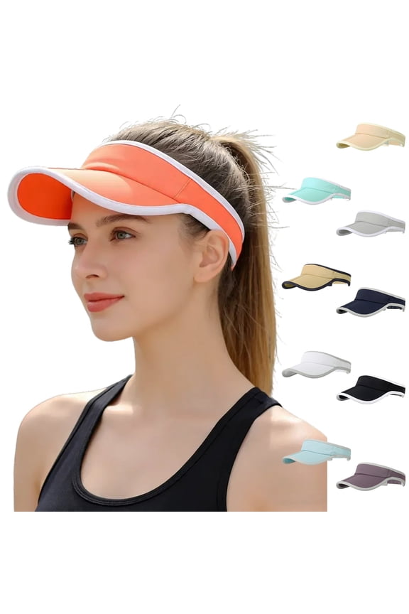 All-Sport Quick Dry Visor Breathable Empty Top Hat for Men and Women, Running Gear Khaki 1PC