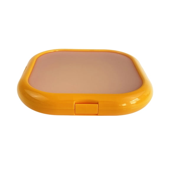 dgysar Box Reusable Silicone Food Storage Microwavable Lunch Container Portable Bento for Office Travel Eco-Friendly Orange 1PC