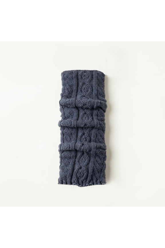 Chunky Knit Slouch Socks, Oversized Cable Pattern Leg Warmers, Bohemian Style for Boots, Lounge & Cold Weather Fashion Dark Gray 1Pair