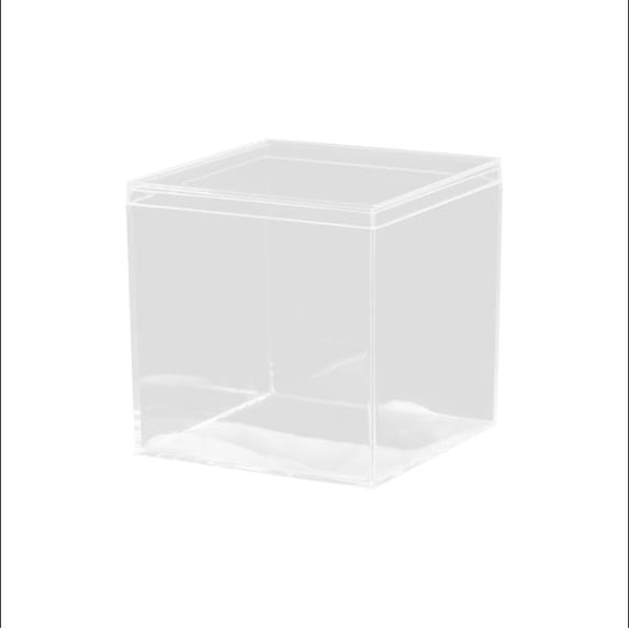 dgysar Clear Acrylic Square Box Transparent Display Packaging Case with Cover for Jewelry Candy Craft 6 × 6 × 6in