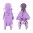 thumbnail image 1 of dgysar Dog Raincoat with Hood Waterproof Reflective Pet Rain Poncho Adjustable Slicker Jacket for Large Dogs Outdoor Walking Purple M, 1 of 4