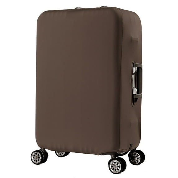 dgysar Elastic Luggage Cover -- Stretchable Polyester Suitcase Protector with Secure Buckle for 20-32 Inch Trunk Scratch Resistance Brown