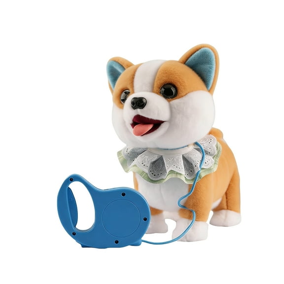 dgysar Electric Plush Dog Toy That Sings and Sticks Out Tongue Interactive Pet Toy with Touch Sensor Soft Plush Material for Puppy Fun and Companionship Random Leash Included A 1PC