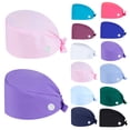 thumbnail image 1 of dgysar Fashion Unisex Scrub Cap, Cotton Working Hat with Buttons for Ear Protection, Professional One Size Hot Pink, 1 of 3