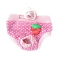 thumbnail image 1 of dgysar Female Dog Diapers Washable Pet Physiological Pants Cute Cartoon Sanitary Panties for Small Medium Dogs in Heat Cycle Pink S, 1 of 2