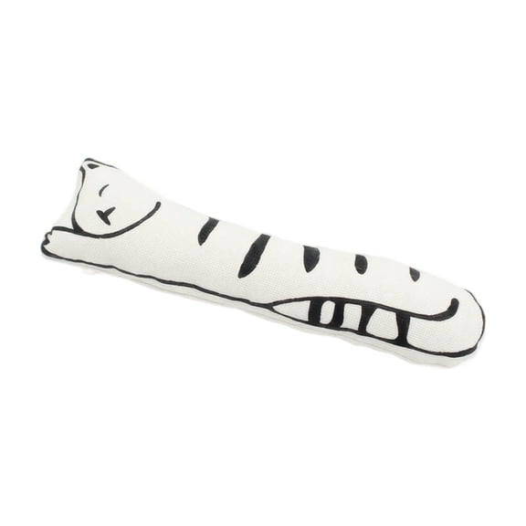 dgysar Fish Cat Toy, Cotton Fabric Design, Minimalist Black & White Print, Hanging Loop Feature, For Interactive Fishing, Scratching, Cats