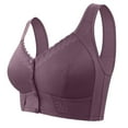 thumbnail image 1 of dgysar Front Hook Wireless Bra, Delicate Design & Soft Cup, Full Coverage Option for Larger Sizes & Sensitive Skin Light Purple 40, 1 of 4