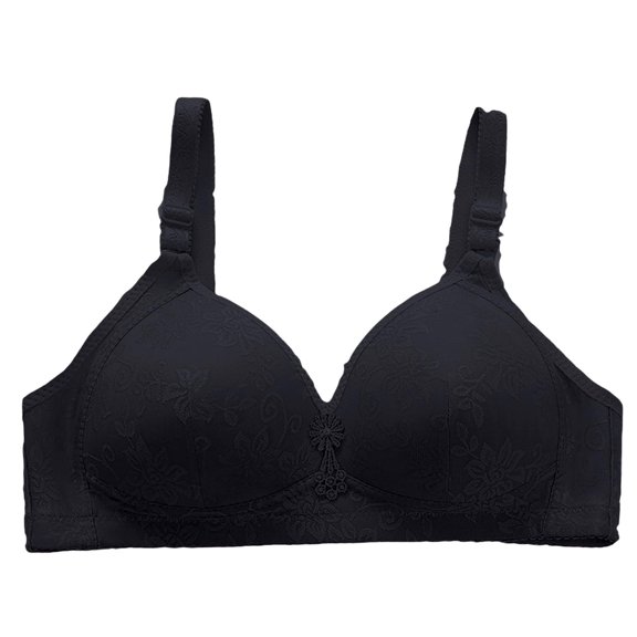 dgysar High Support Bras for Women Adjustable Strap Full Coverage Up Sexy Bras Comfortable No Underwire Wireless Black 42