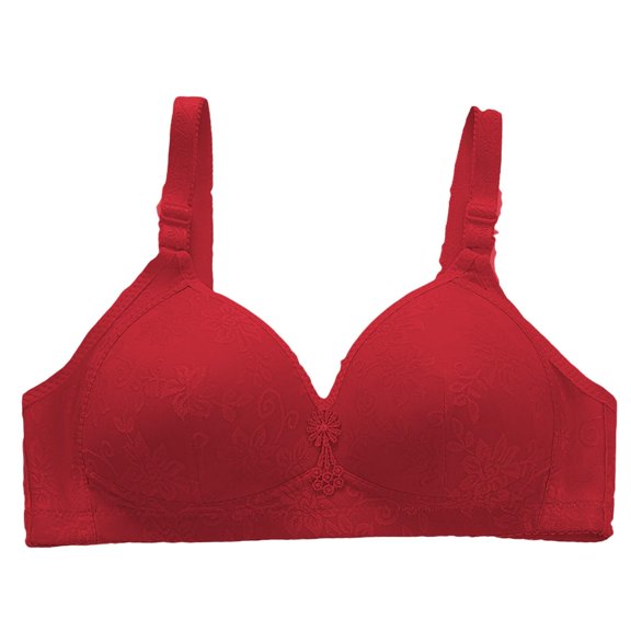 dgysar High Support Bras for Women Adjustable Strap Full Coverage Up Sexy Bras Comfortable No Underwire Wireless Red 42
