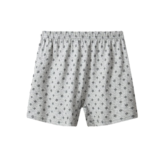 dgysar High Waist L-6XL Men's Cotton Boxer Briefs Loose Breathable Plus Size Underwear Charming Printed Shorts for Daily Active Comfort Light Gray 2XL