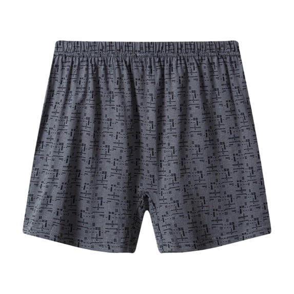 dgysar High Waist L-6XL Men's Cotton Boxer Briefs Loose Breathable Plus Size Underwear Charming Printed Shorts for Daily Active Comfort Dark Gray 6XL