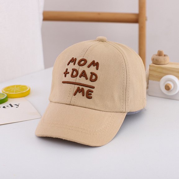 dgysar Infant Letter Embroidery Baby Baseball Cap Outdoor Travel Sun Hat Outdoor Activities All Seasons Plain Cap Men Women Beige
