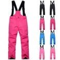 thumbnail image 1 of dgysar Kids Snow Bib - Insulated Waterproof Bib Snow Pants with Secure Zip Cuff - Winter Pants For Girls and Boys Pink L, 1 of 4