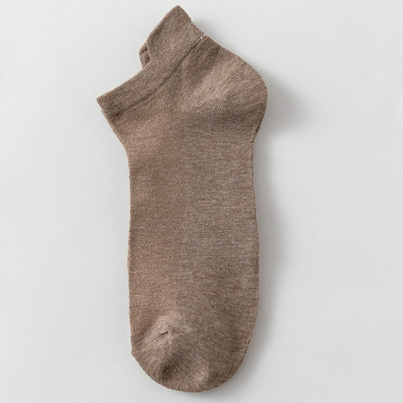 dgysar Large Size Men's Liner Socks, Basic Solid Tone No-Show Socks, Moisture Wicking for Daily Wear, Size 10-13. Khaki 1Pair