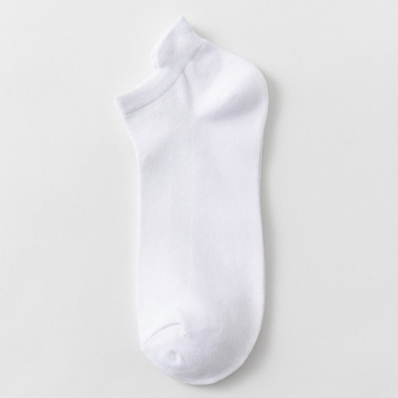 dgysar Large Size Men's Liner Socks, Basic Solid Tone No-Show Socks, Moisture Wicking for Daily Wear, Size 10-13. White 1Pair