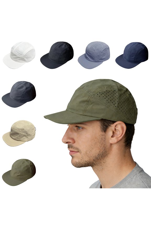 Mesh Running Cap Lightweight Breathable Quick Dry Hat for Men and Women, Style II White 1PC