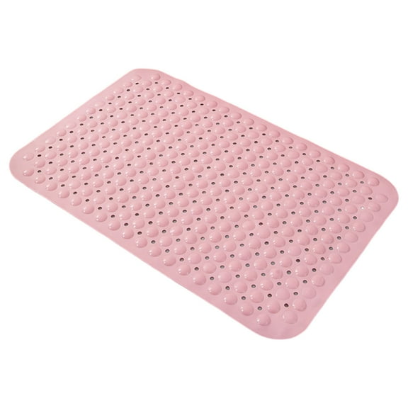 dgysar Non-Slip Bath Mat 17.7x29.5 Inch PVC Shower Floor Pad with 183 Suction Cups Waterproof drop Protector for Adult Home Bathroom Safety Pink 1 PC