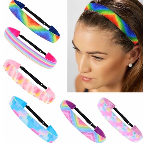 dgysar Non-Slip Sport Headband Elastic Moisture Wicking Hair Band for Yoga Running Workout Fitness Navy
