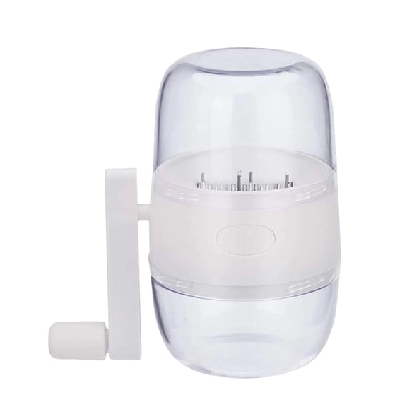 dgysar [Nut Chopper] Manual Hand Nut Grinder for Walnuts Pecans Almonds with Stainless Steel Blades Hand Crank Nut Crusher for Baking Kitchen White 1 SET