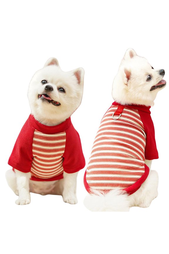 Pet Fleece Dog Clothes Vest Winter Warm Dog Sweaters for Small Dogs Male Female Fall Pullover Puppy Clothes with D-Ring Soft Puppy Vest Red L