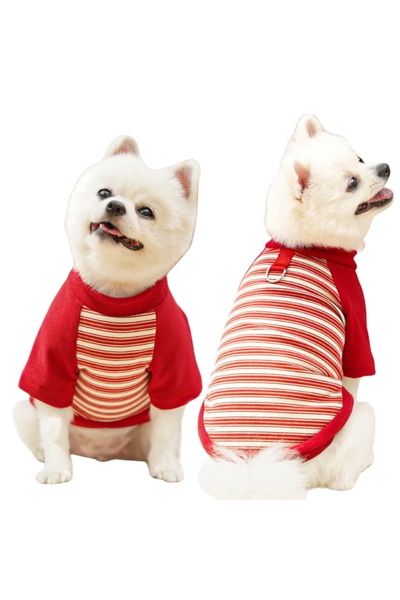Pet Fleece Dog Clothes Vest Winter Warm Dog Sweaters for Small Dogs Male Female Fall Pullover Puppy Clothes with D-Ring Soft Puppy Vest Red S