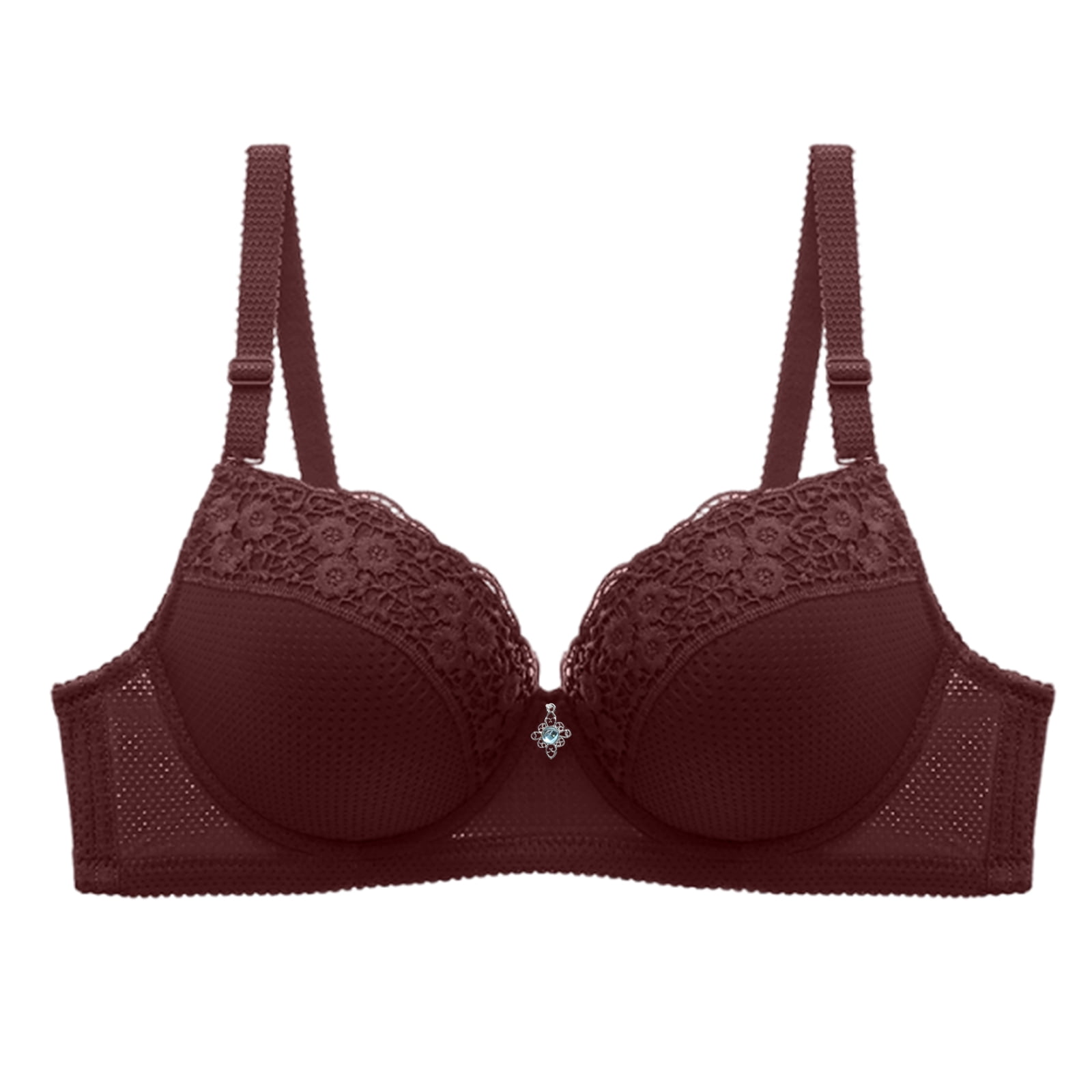 dgysar Plus Size Underwire Push-Up Bra, Breathable Mesh Panels for ...