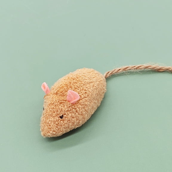 dgysar Plush Cloth Mouse Toy with Catnip Interactive Self-Playing Mouse for Hunting Instinct Stimulation and Indoor Boredom Relief for Small Kittens