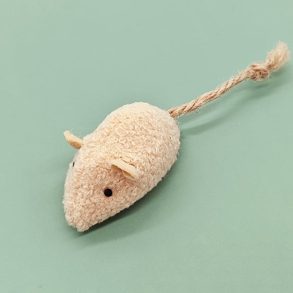 dgysar Plush Cloth Mouse Toy with Catnip Interactive Self-Playing Mouse for Hunting Instinct Stimulation and Indoor Boredom Relief for Small Kittens