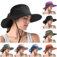 thumbnail image 1 of dgysar Ponytail Sun Hat 22in Women's UPF 50+ Wide Bucket Hat Foldable Mesh Fishing Cap with Neck Protection for Hiking Garden Farming Gray 21-23in Cir, 1 of 8
