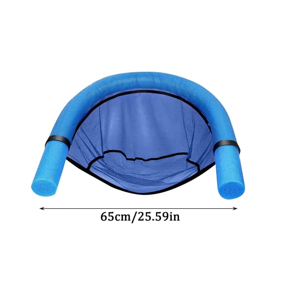 dgysar Pool Floating Chair One Size Blue Mesh Net Lounger with U-Shaped Buoyancy Rod for Family Swimming Pool Sea Relaxation and Outdoor Party