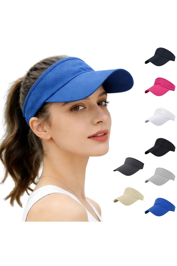 Quick Dry Sports Visor Breathable Running Hat for Men and Women, Sun Protection Dark Gray 1PC