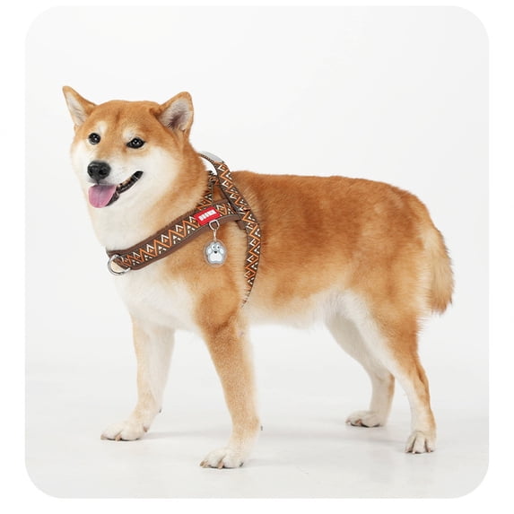 dgysar Saddle Style Dog Harness and Leash Set No-Pull Outdoor Gear for Small Medium Large Dogs Reflective Walking Vest Brown S