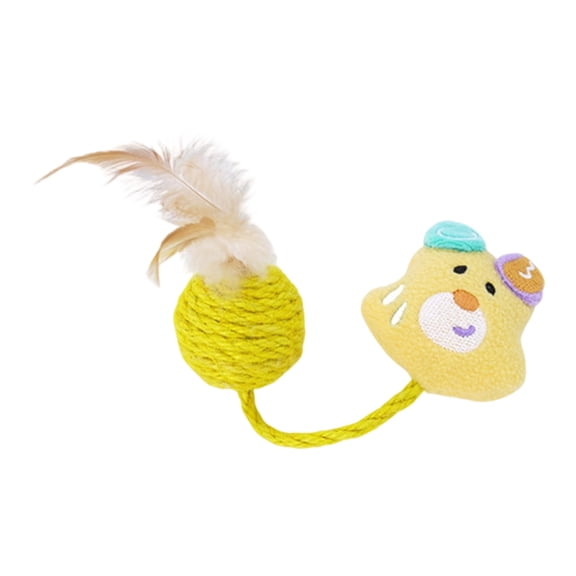 dgysar Sisal Monster Wand, Knot Connection Rope, Monster Charm Feather, Responsive Bell, For Instinct Hunting, Daily Agility, Kittens